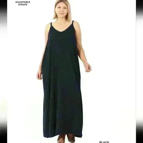 Plus- black maxi dress - Picture 1 of 2